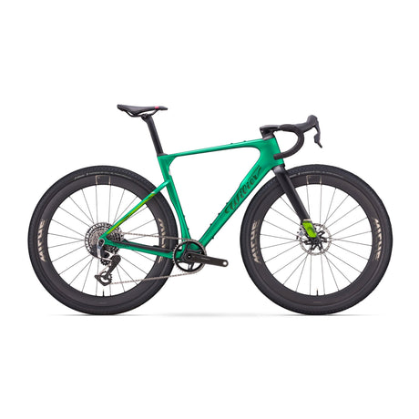 Wilier Rave SLR ID2 GRX Di2 Bike w/Alloy Bar and Alloy Wheels Pixel Green Matte