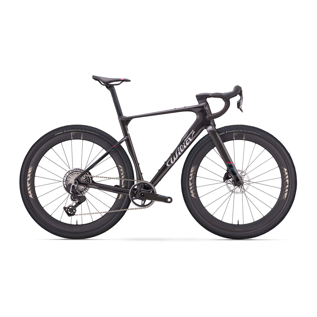 Wilier Rave SLR ID2 GRX Di2 Bike w/Alloy Bar and Carbon Wheels Glitch Black