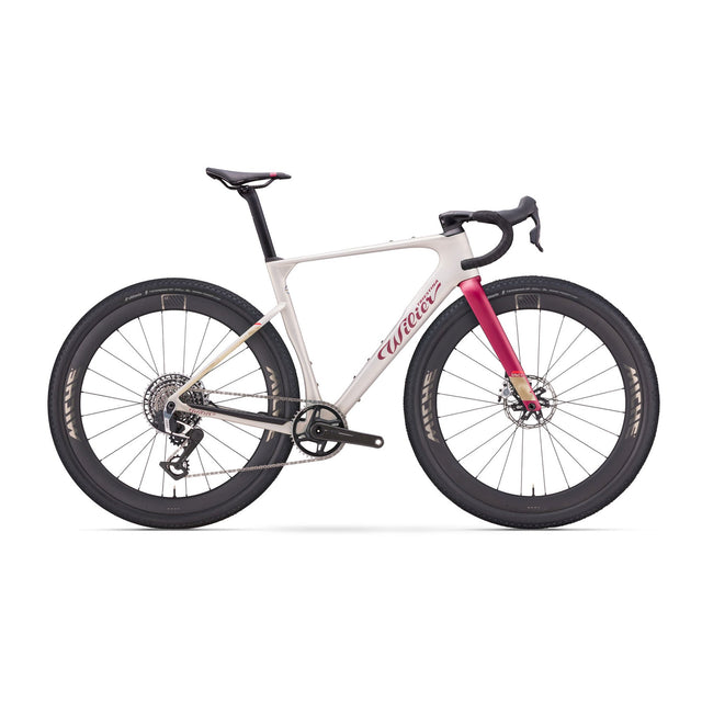 Wilier Rave SLR ID2 GRX Di2 Bike w/Alloy Bar and Carbon Wheels Byte Cream Matte