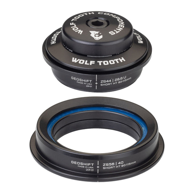 Wolf Tooth 1 Degree GeoShift Performance Angle Headset ZS44/28.6 Upper, ZS56/40 Lower