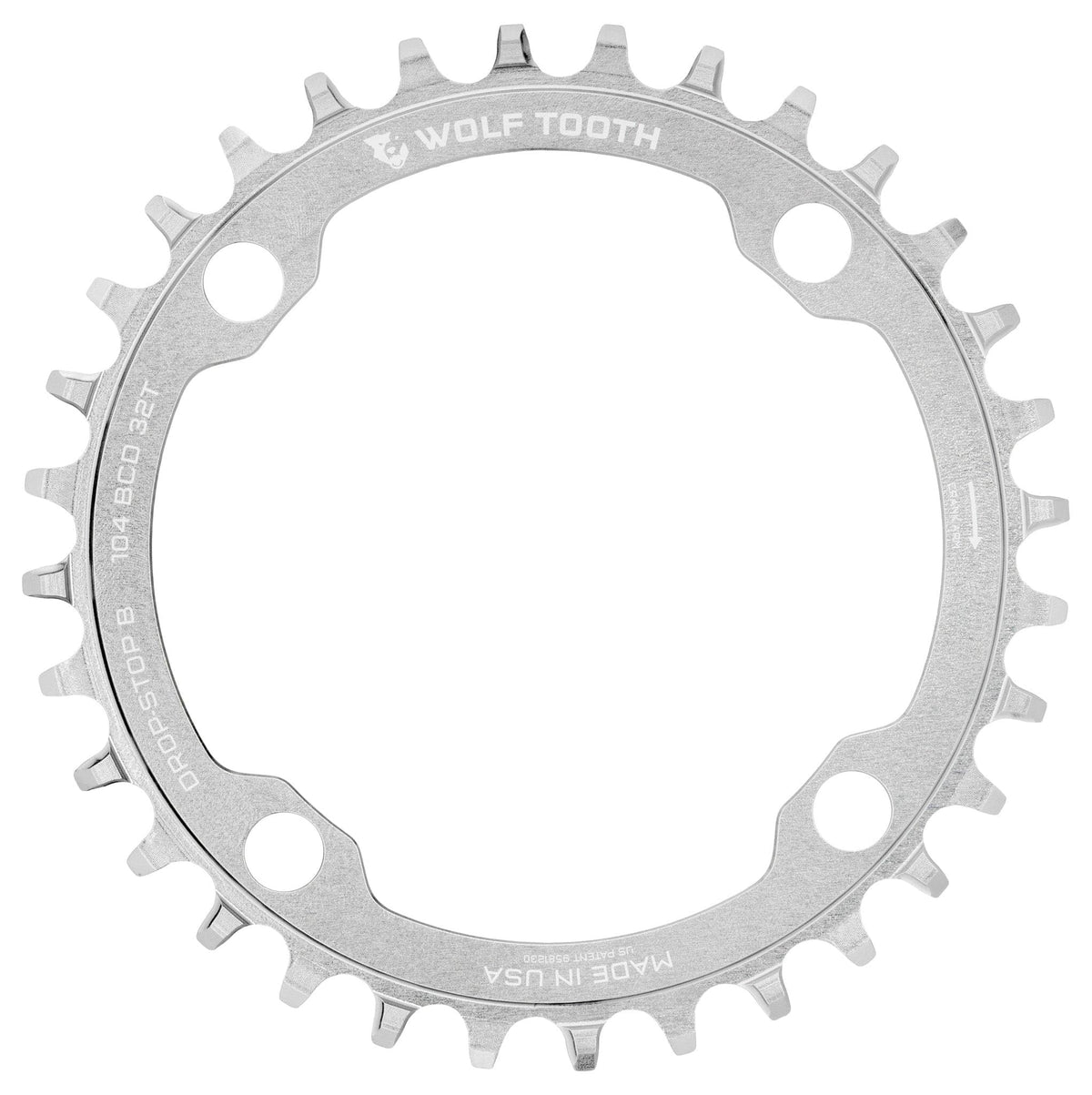 Wolf Tooth 104 BCD Chainrings - Raw Silver Raw Silver