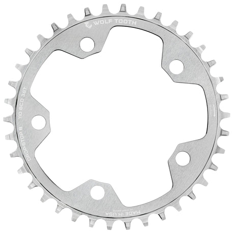 Wolf Tooth 110 BCD Gravel / CX / Road Chainrings - Raw Silver Drop - Stop B