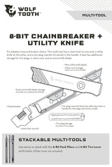 Wolf Tooth 8 - Bit Chainbreaker + Utility Knife Multi - Tool