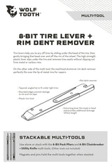 Wolf Tooth 8 - Bit Tire Lever + Rim Dent Remover Multi - Tool