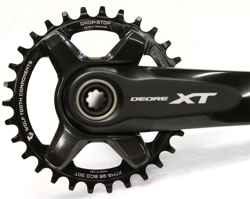 Wolf Tooth 96 mm BCD Chainrings for Shimano XT M8000 and SLX M7000 Drop - Stop A