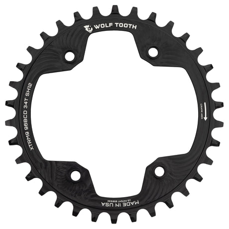 Wolf Tooth 96 mm BCD Chainrings for Shimano XTR M9000 and M9020 Drop - Stop A