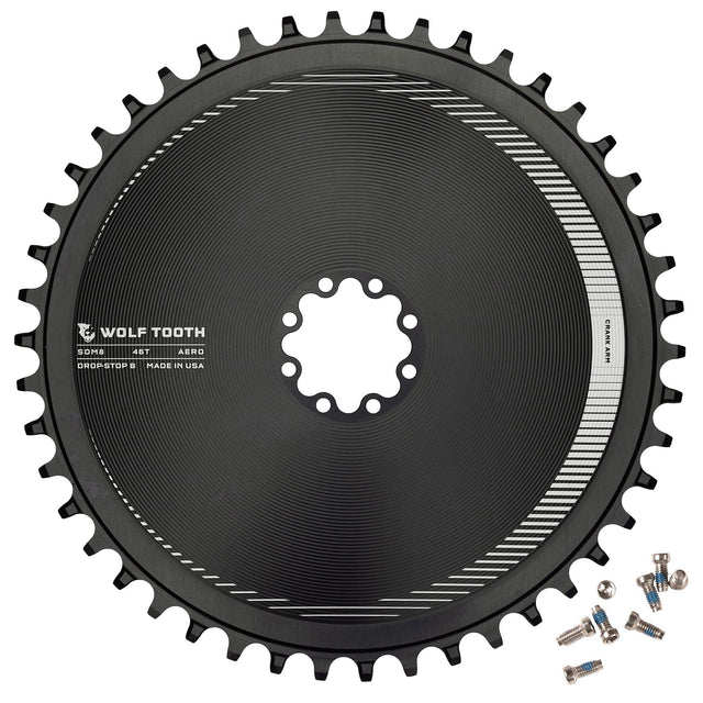 Wolf Tooth Aero Direct Mount Chainring for SRAM 8 - Bolt Gravel / Road Cranks Drop - Stop B