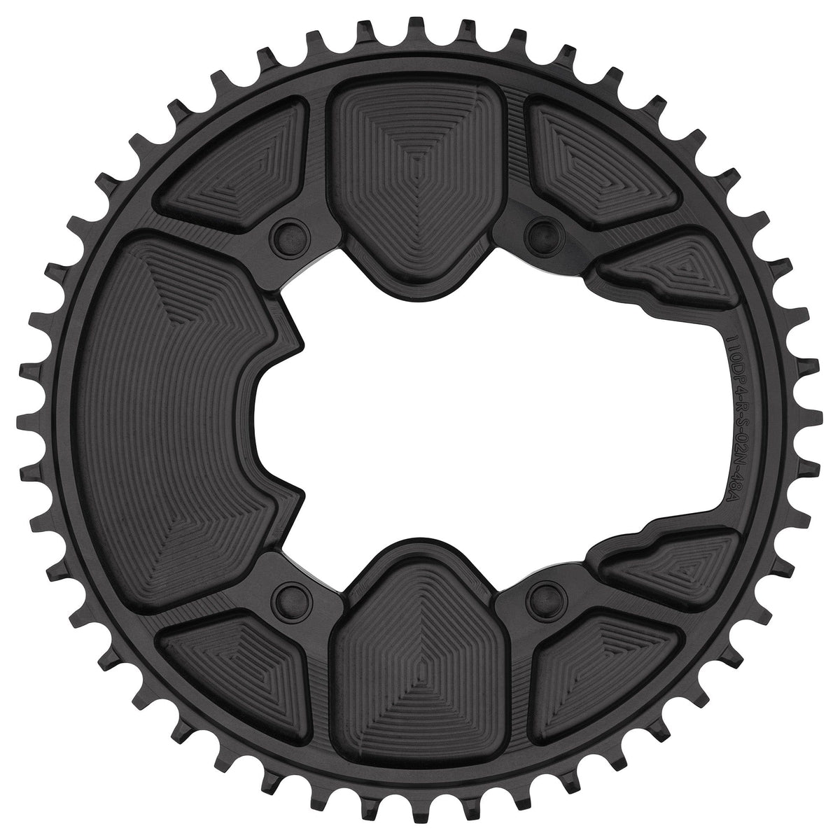 Wolf Tooth Aero Direct Mount Chainrings for Shimano Dura - Ace R9200 Cranks Black