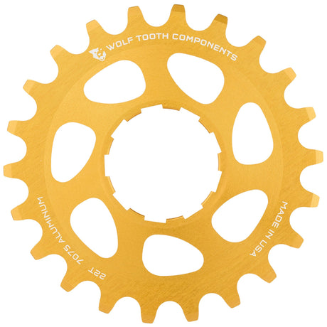 Wolf Tooth Aluminum Single Speed Cog Gold