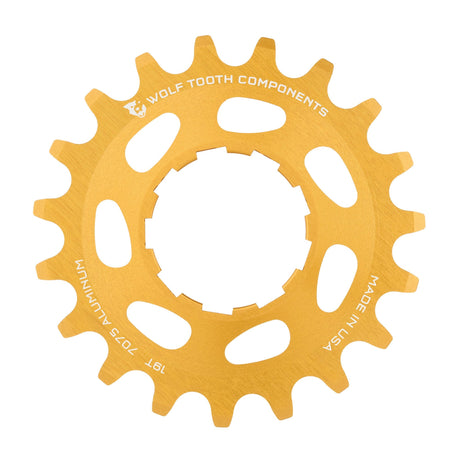 Wolf Tooth Aluminum Single Speed Cog Gold