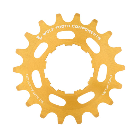 Wolf Tooth Aluminum Single Speed Cog Gold