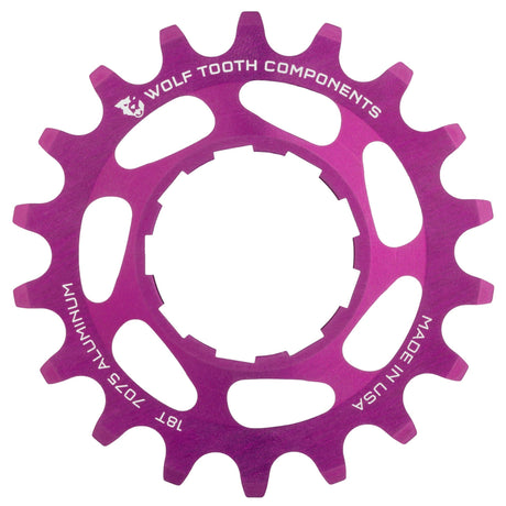 Wolf Tooth Aluminum Single Speed Cog Ultraviolet Purple