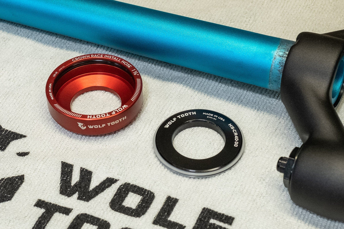 Wolf Tooth Crown Race Adapters Adapter 1 1/4" Steerer to 1 1/2" bearing cup