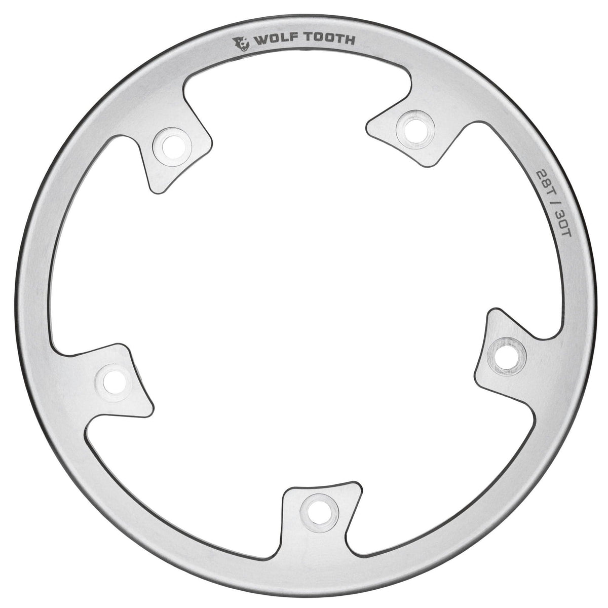 Wolf Tooth Direct Mount Bashring for Stainless Steel Chainrings Silver