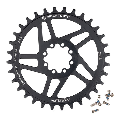 Wolf Tooth Direct Mount Chainrings for SRAM 8 - Bolt Mountain Cranks Drop - Stop B