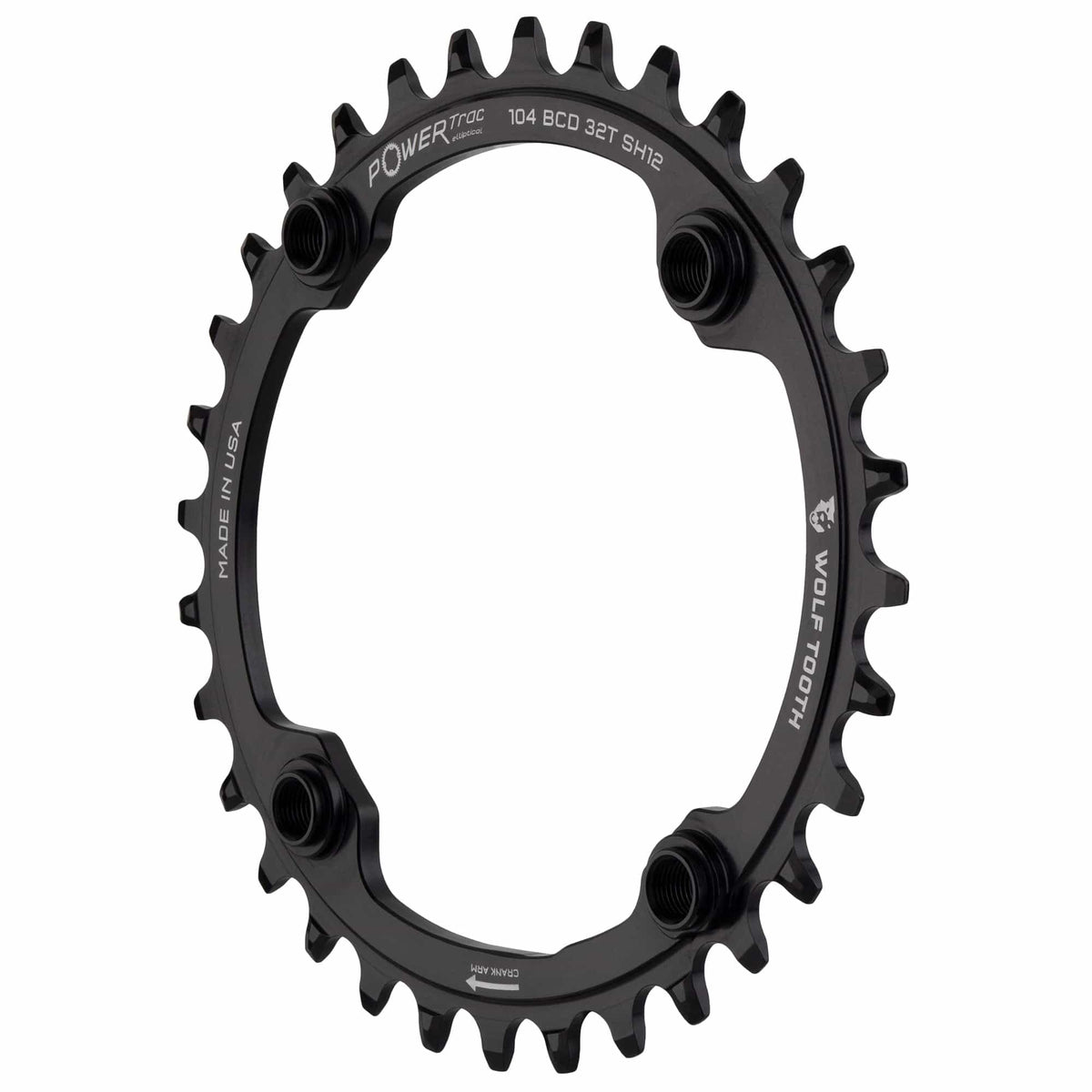 Wolf Tooth Oval 104 BCD Chainrings Black