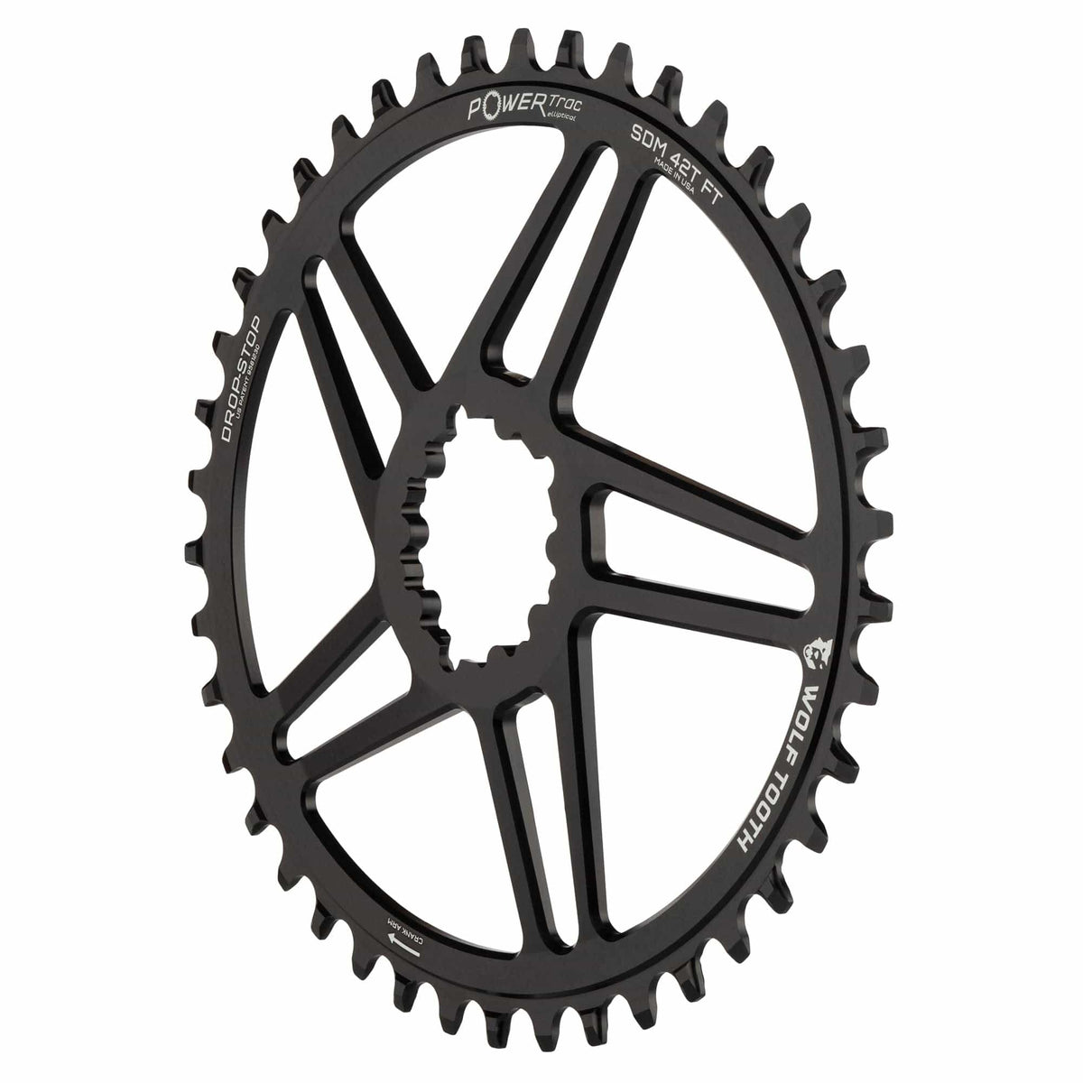Wolf Tooth Oval Direct Mount Chainrings for SRAM 3 - Bolt Gravel / Road Cranks Drop - Stop B