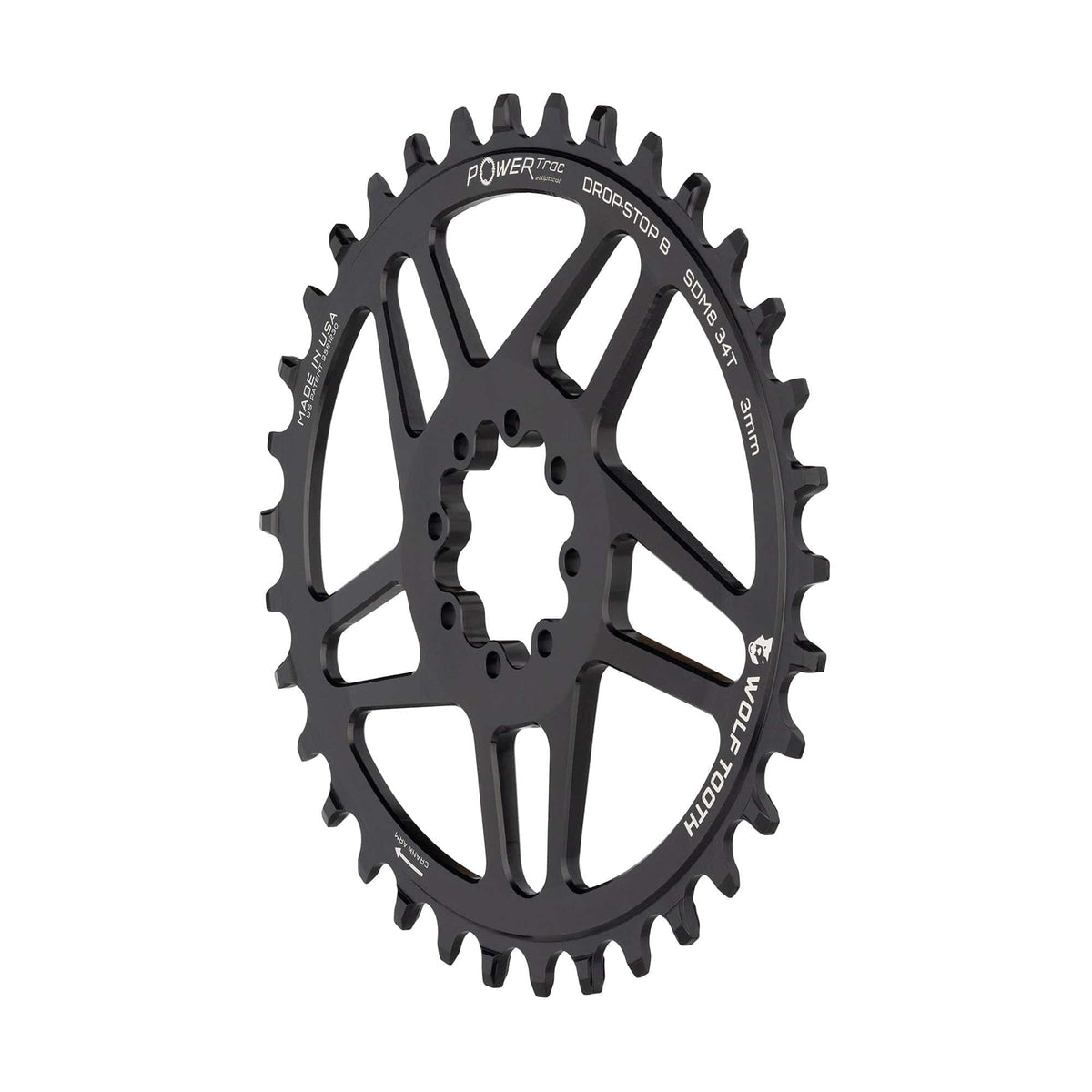 Wolf Tooth Oval Direct Mount Chainrings for SRAM 8 - Bolt Mountain Cranks Drop - Stop B