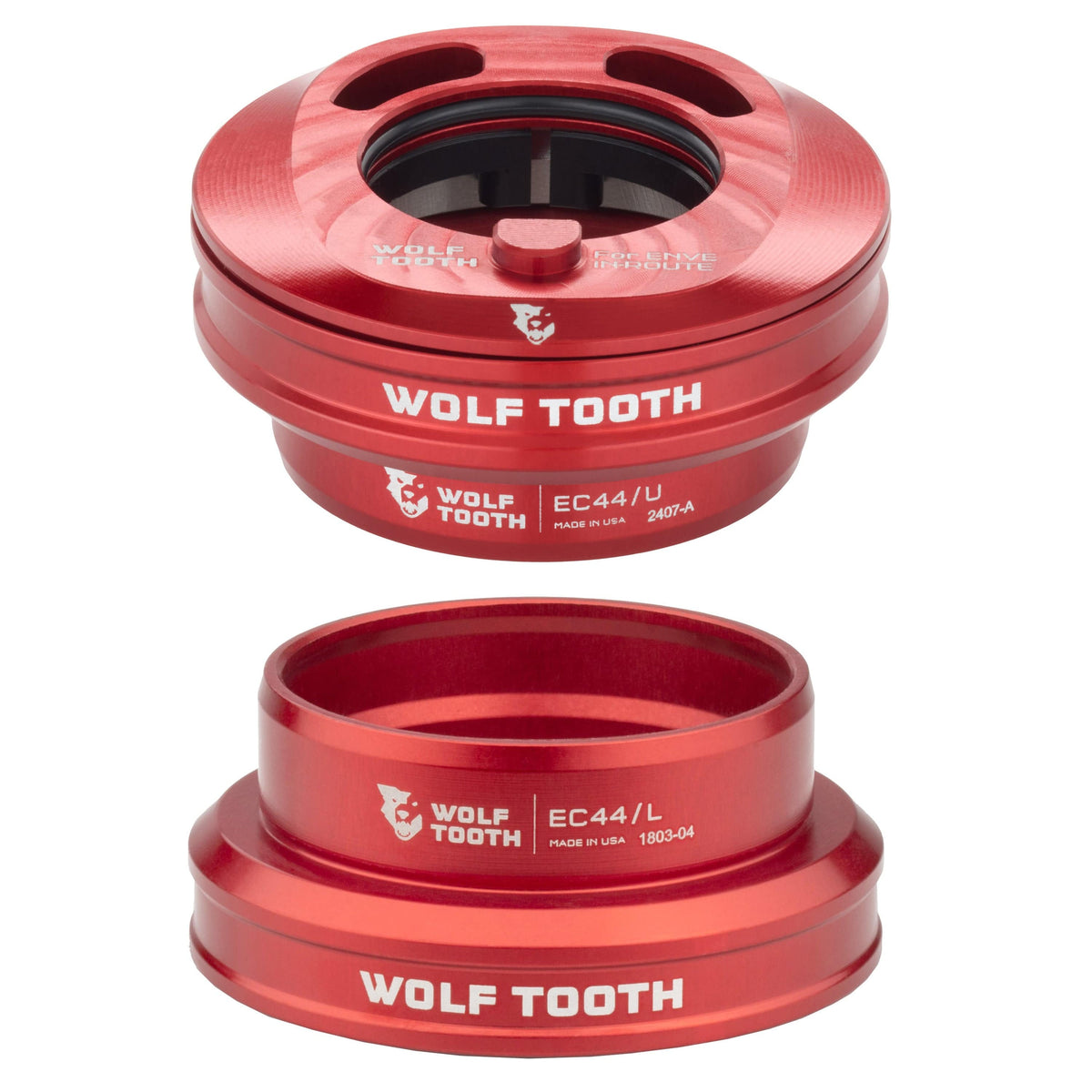 Wolf Tooth Premium EC44 Internal Aero Headset for ENVE IN - Route System EC44 Upper & Lower Set