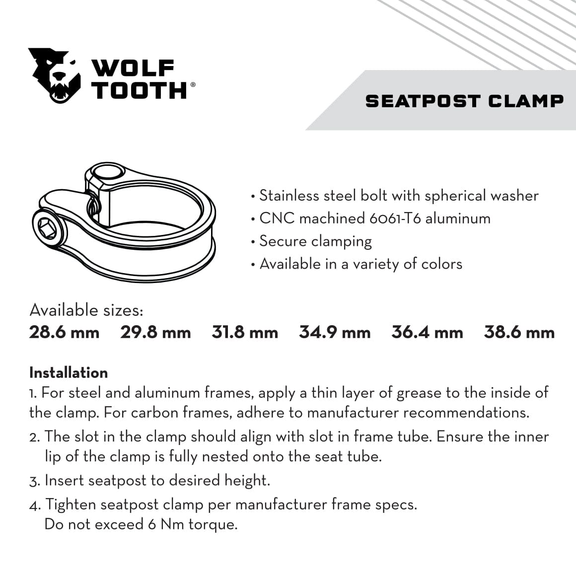 Wolf Tooth Seatpost Clamp 31.8