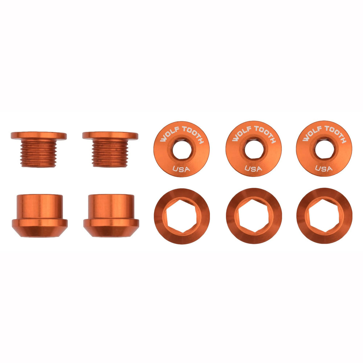 Wolf Tooth Set of 5 Chainring Bolts+Nuts for 1X Aluminum