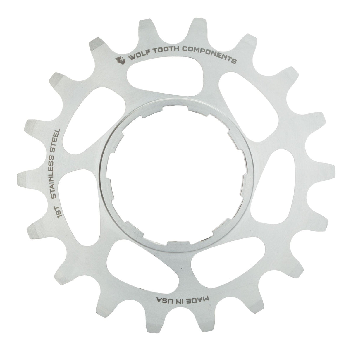 Wolf Tooth Stainless Steel Single Speed Cog Silver