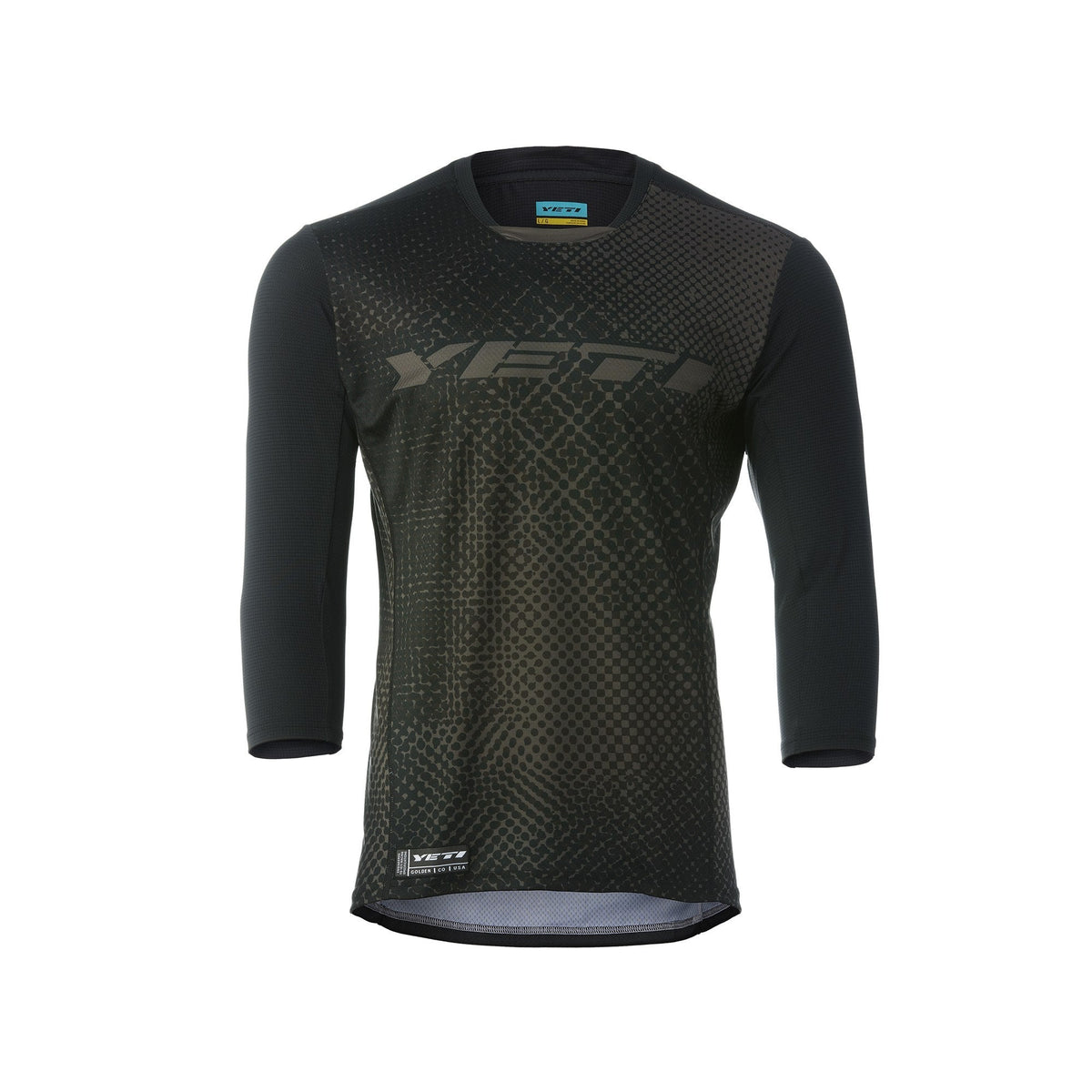 Yeti Enduro 3/4 Sleeve Jersey Black Halftone