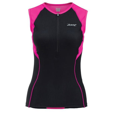 Zoot Active Tri Mesh Tank Black / Pink Glow